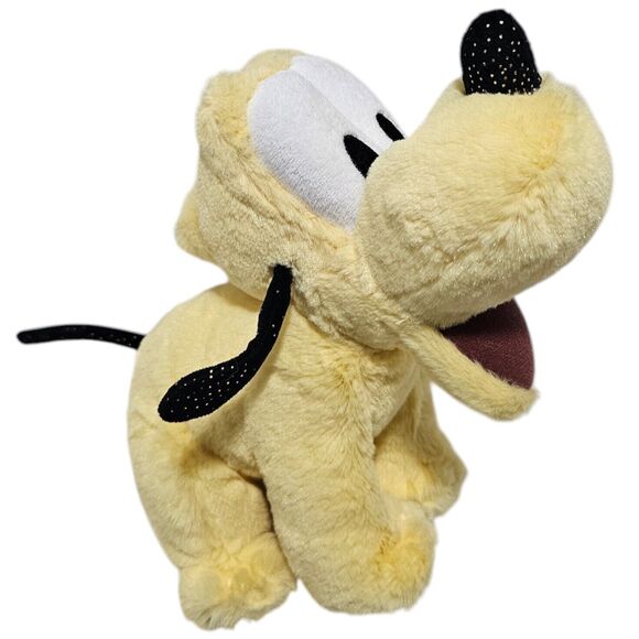 Disney Tote A Tail Pluto Dog Plush 8" Yellow Stuffed Animal Soft Bean Bag Toy - Picture 1 of 5
